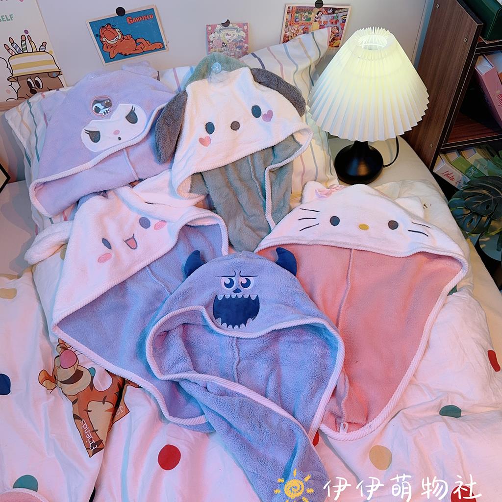 可爱美乐蒂库洛米洗头干发帽干发巾女吸水速干加厚包头发毛巾浴帽