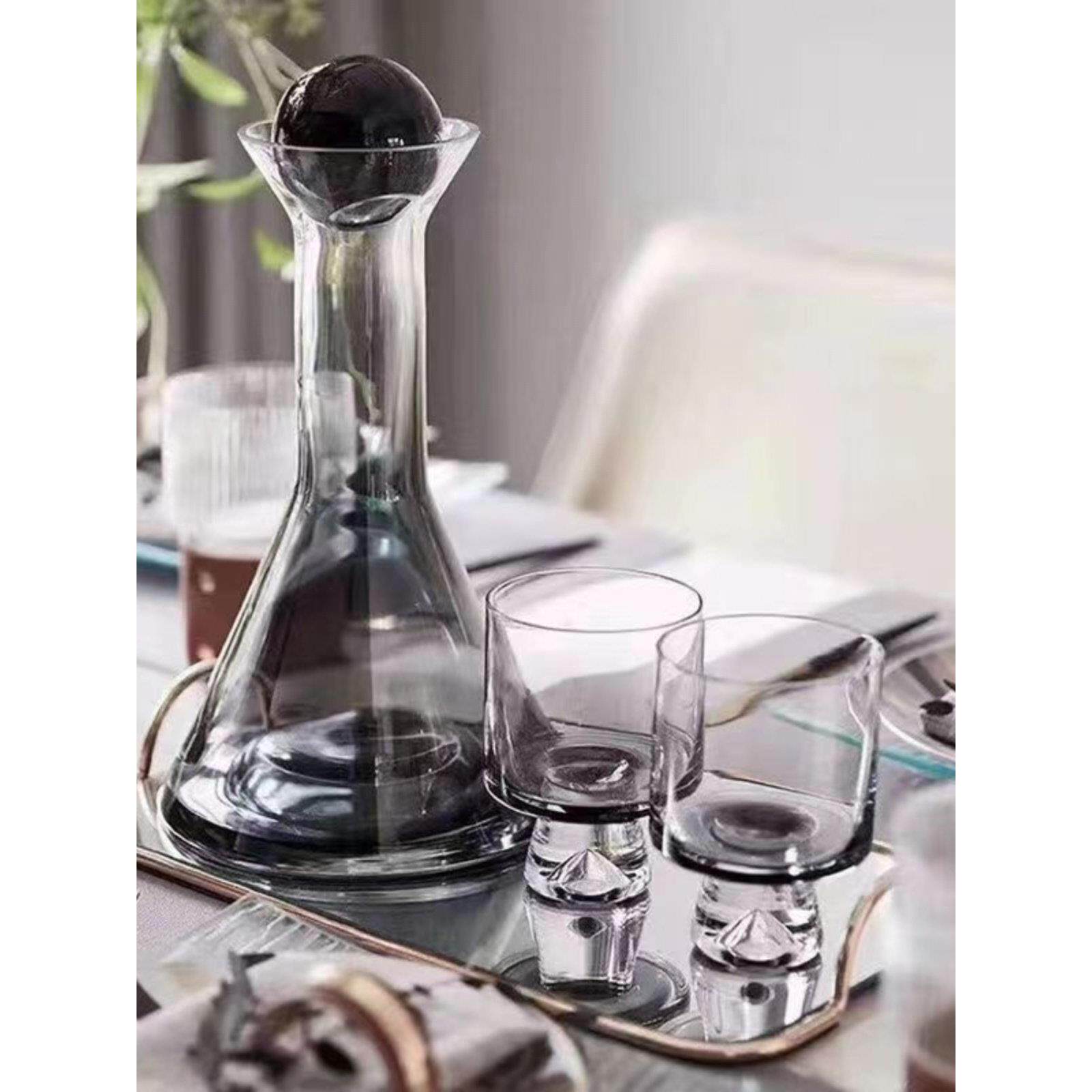 欧式创意玻璃红酒醒酒器酒具酒杯套装摆件客厅酒柜餐厅家居装饰品