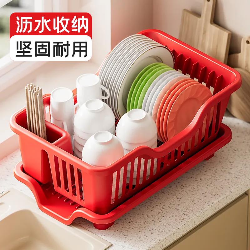 厨房沥水碗架 水槽边洗碗沥水篮 碗篮碗盘置物架筷子收纳层架餐具