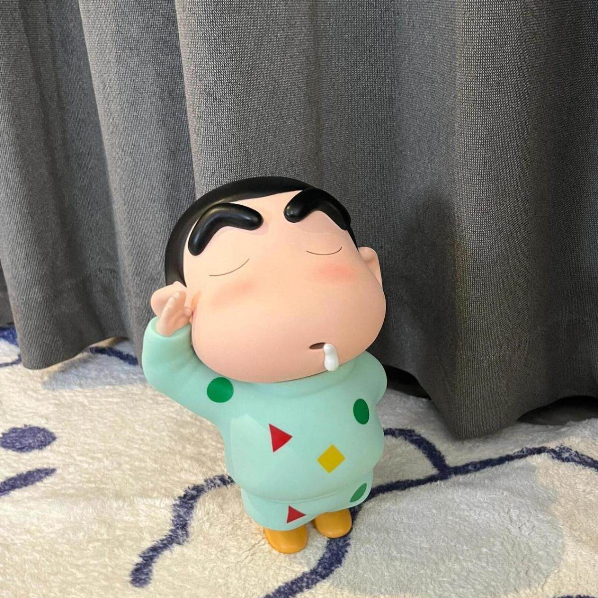 偷喝AD钙奶蜡笔小新经典版摆件潮玩模型家居小物件客厅装饰生日礼