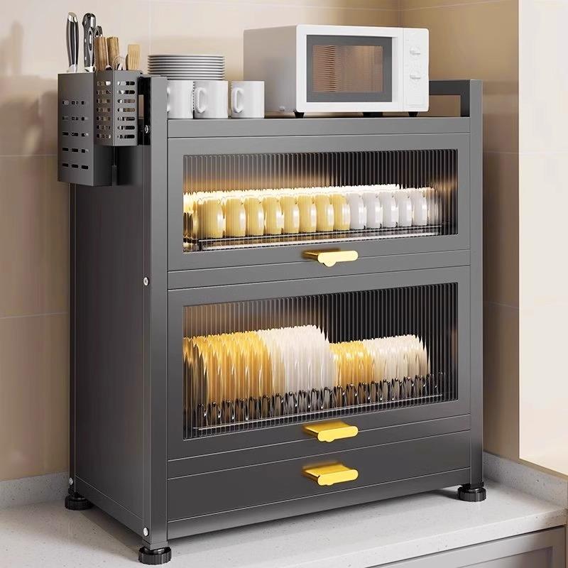 带盖子碗架厨房碗碟置物架家用碗盘柜台面筷盘防尘收纳盒多功能沥