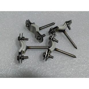 纤维钉304管卡木螺丝自攻丝管卡不锈钢管卡子管固定支架管夹管箍