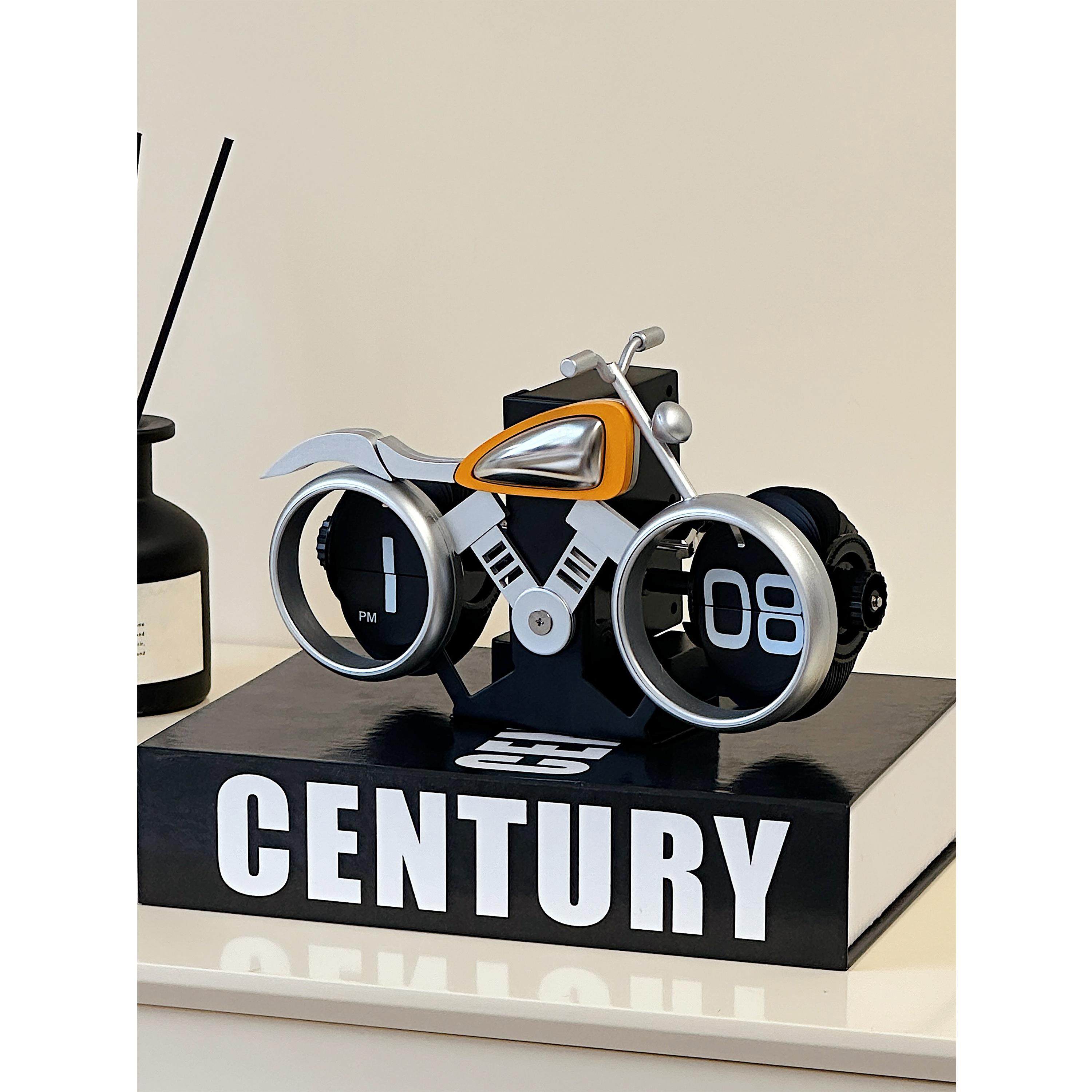 创意自动翻页时钟复古钟表客厅座钟摆件机械时钟桌面装饰摆钟台钟,家居饰品,座钟,淘宝优惠券,粉丝福利购,淘宝优惠卷