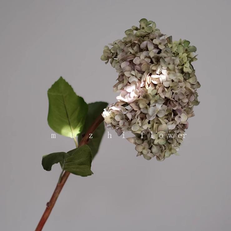 莫奈枯色木绣球仿真花轻奢高端客厅插花摆设高级感逼真花艺装饰