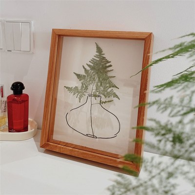 实木立体干花中空徽章相框diy定制奖状收纳展示框6寸创意裱画框