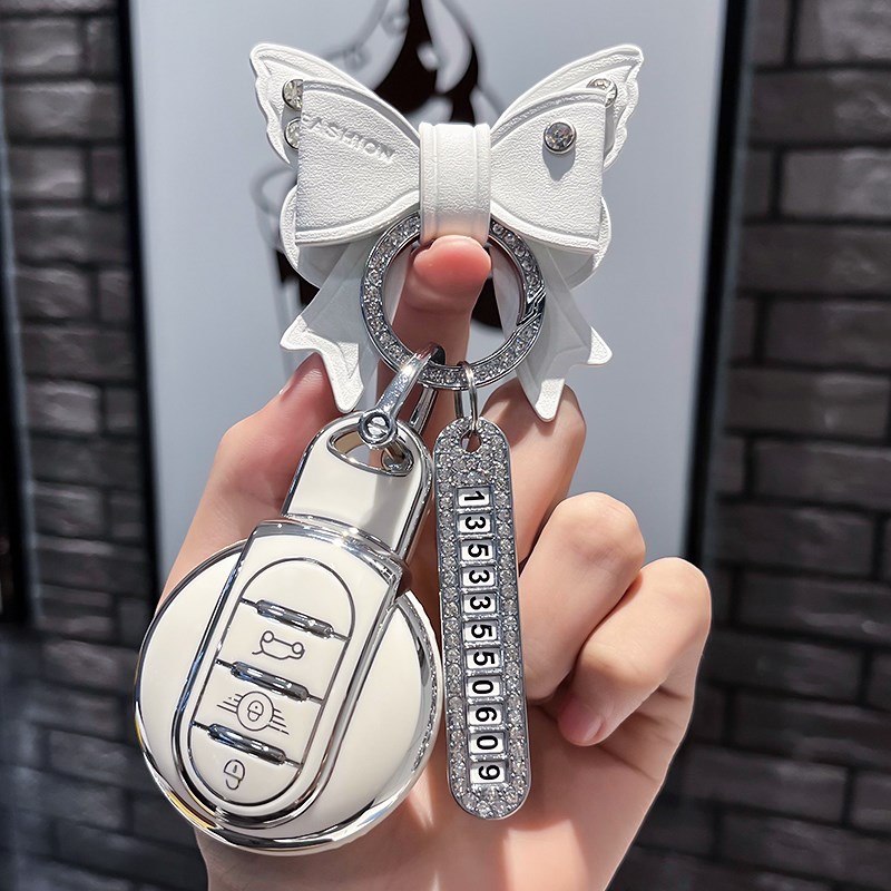 宝马mini钥匙套女迷你countryman包cooper扣f54f55f56F60车高档壳