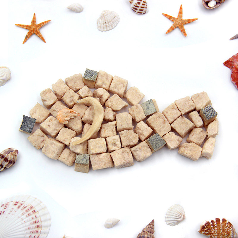 爱立方海洋盛宴冻干猫零食小鱼干三文鱼猫咪3包囤货装成猫粮幼猫