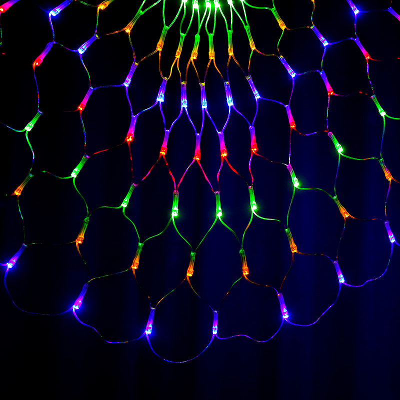 LED8功能闪孔雀灯室外庭院节日亮化凤尾灯围栏护栏装饰彩灯星星灯