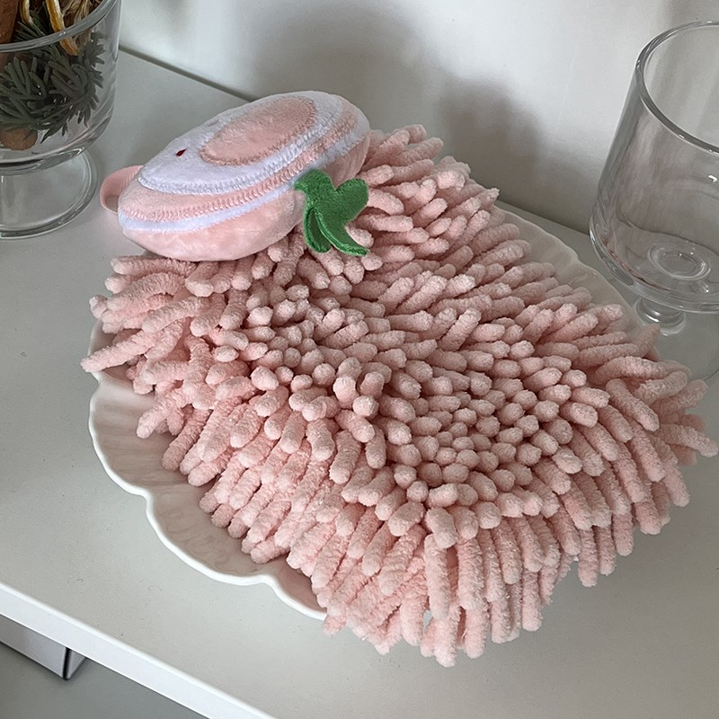 雪尼尔擦手巾挂式超强吸水加厚卫生间厨房毛巾儿童搽洗手可爱抹布
