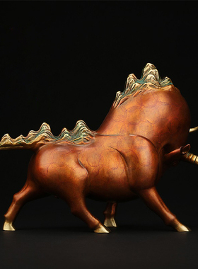 铜牛摆件运势如虹牛天道酬勤牛工艺礼品摆饰公司老板桌装饰摆设开