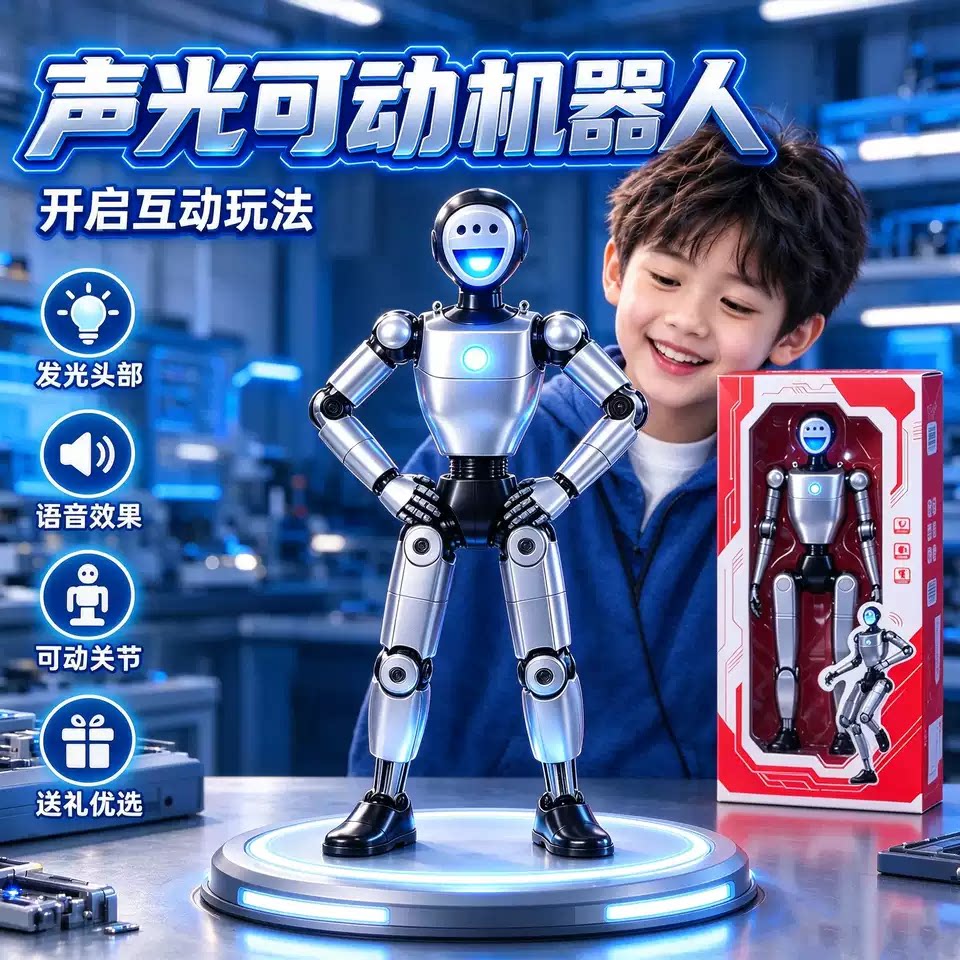 2026新款语音AI机器人儿童智能互动电动早教玩具女孩男孩生日礼物