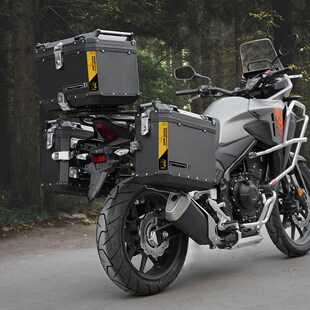 适用本田NX400三箱摩托车铝合金尾箱三箱改装三箱架后备箱边箱架