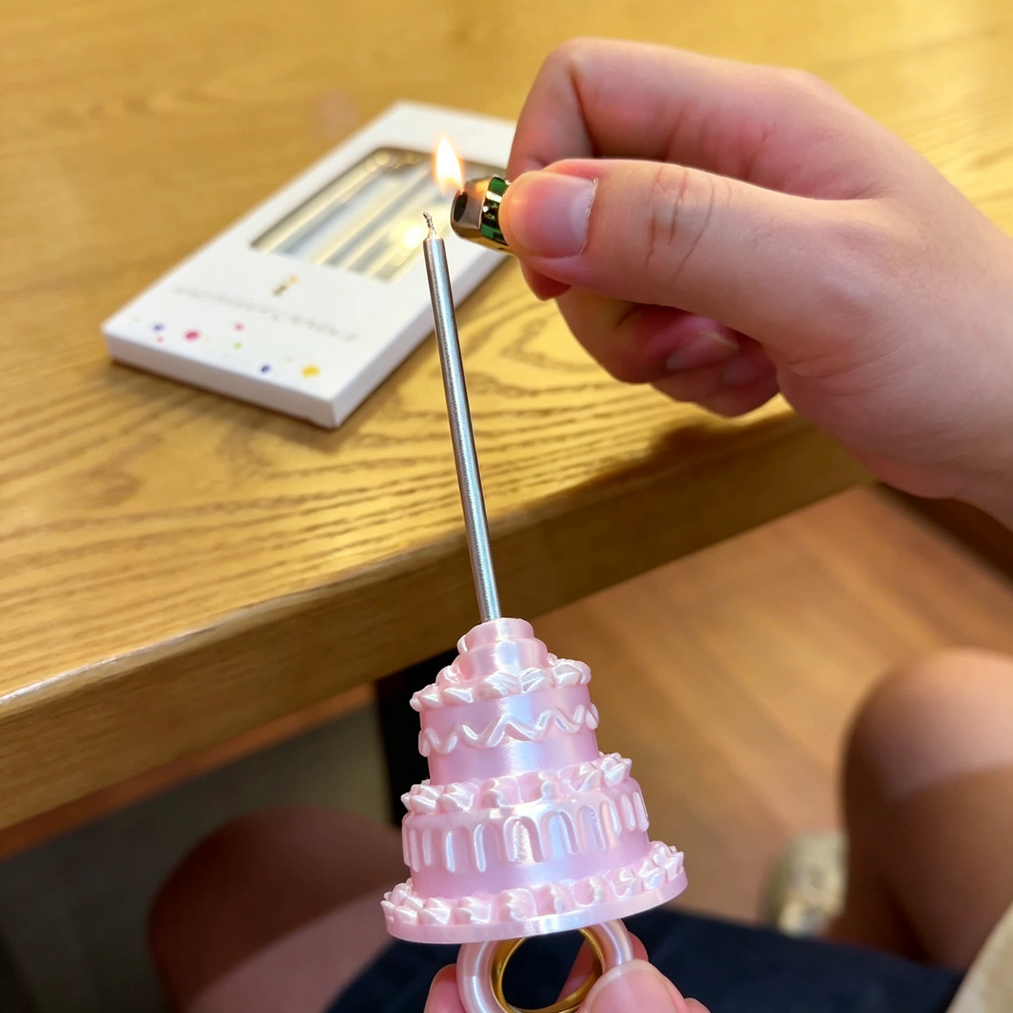 蛋糕蜡烛戒指ins风3D打印拍照