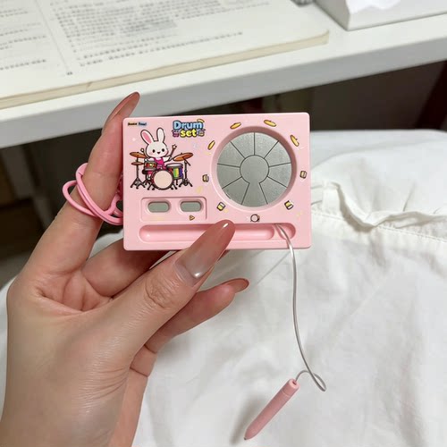 潮酷录音架子鼓钥匙扣背包挂件