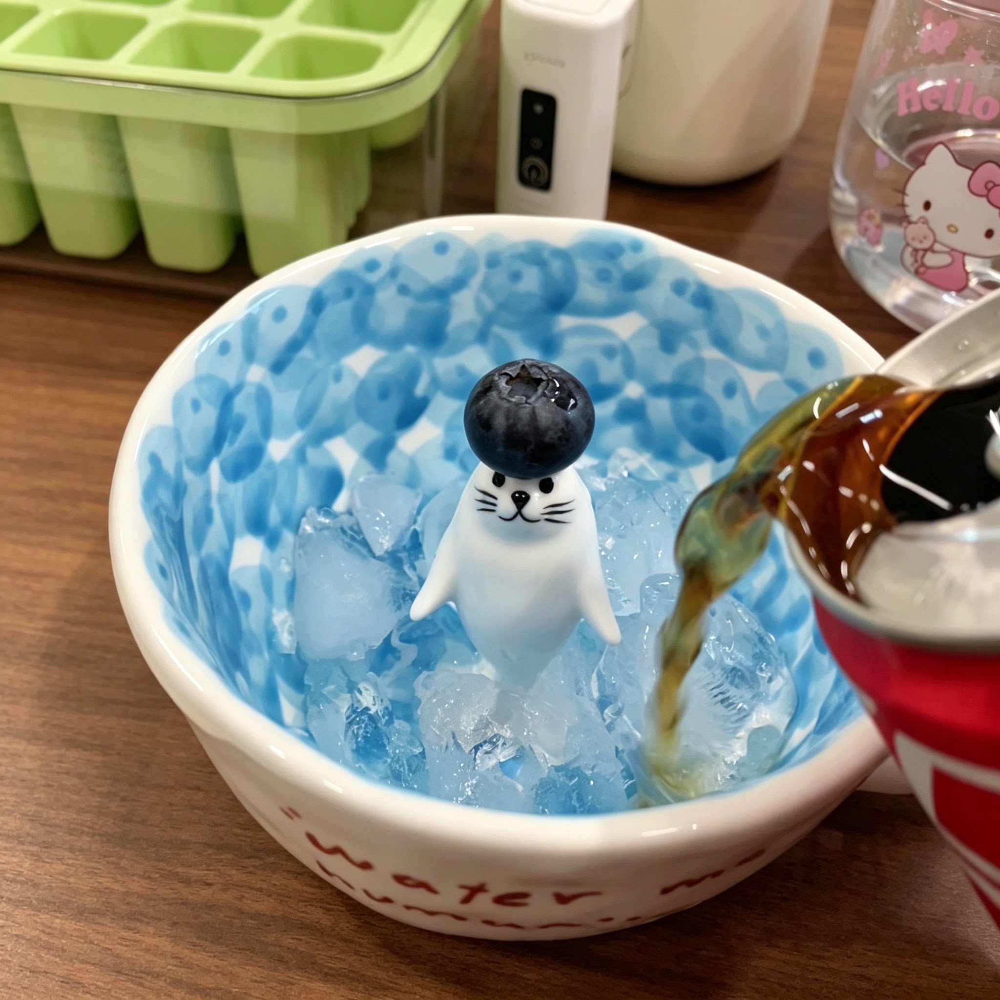 手工陶瓷卡通海豹马克杯