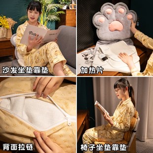 坐垫椅垫屁股垫办公室久坐靠背靠垫一体屁垫学生椅子垫子加厚 冬季