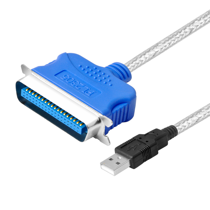 并口转usb老式25针式打印机数据线usb转并口db36串口连接线接头