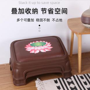 佛堂拜凳莲花拜佛凳家用拜佛垫蒲团跪拜垫塑料加厚可收纳