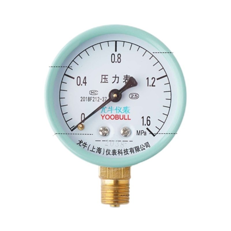 Y60压力表水压批发地暖分水器打压表自来水试压地暖打压表1.6mpa