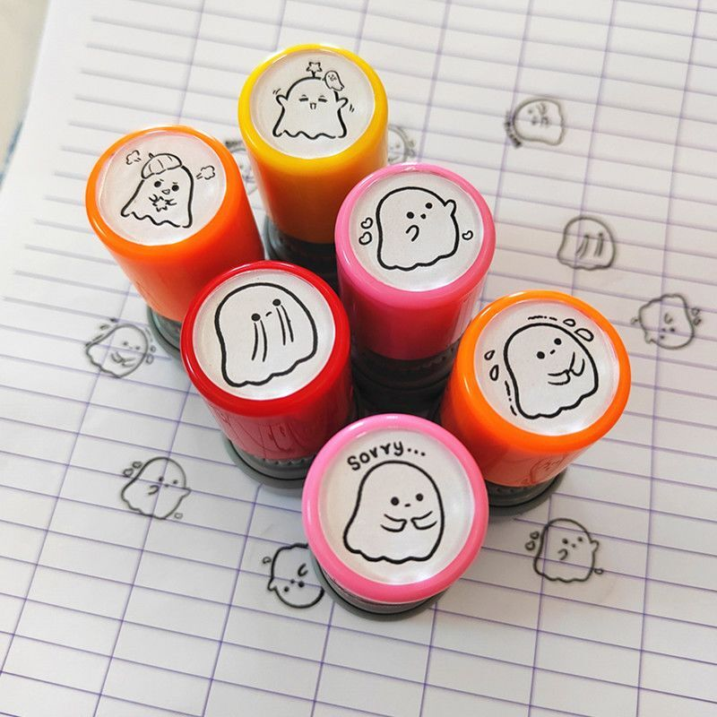 小幽灵表情包印章搞怪可爱表情印章卡通动漫表情包印章送同学朋友