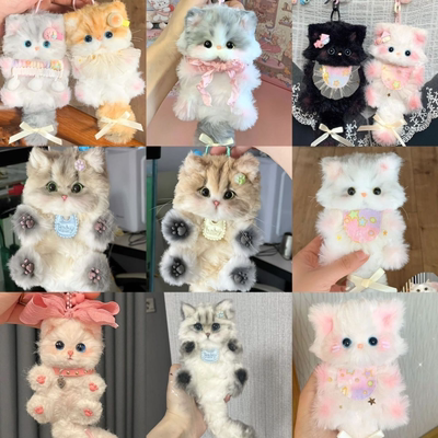 毛绒兔毛扭扭棒小狗小猫手工diy挂件材料包女生儿童玩具自制可爱