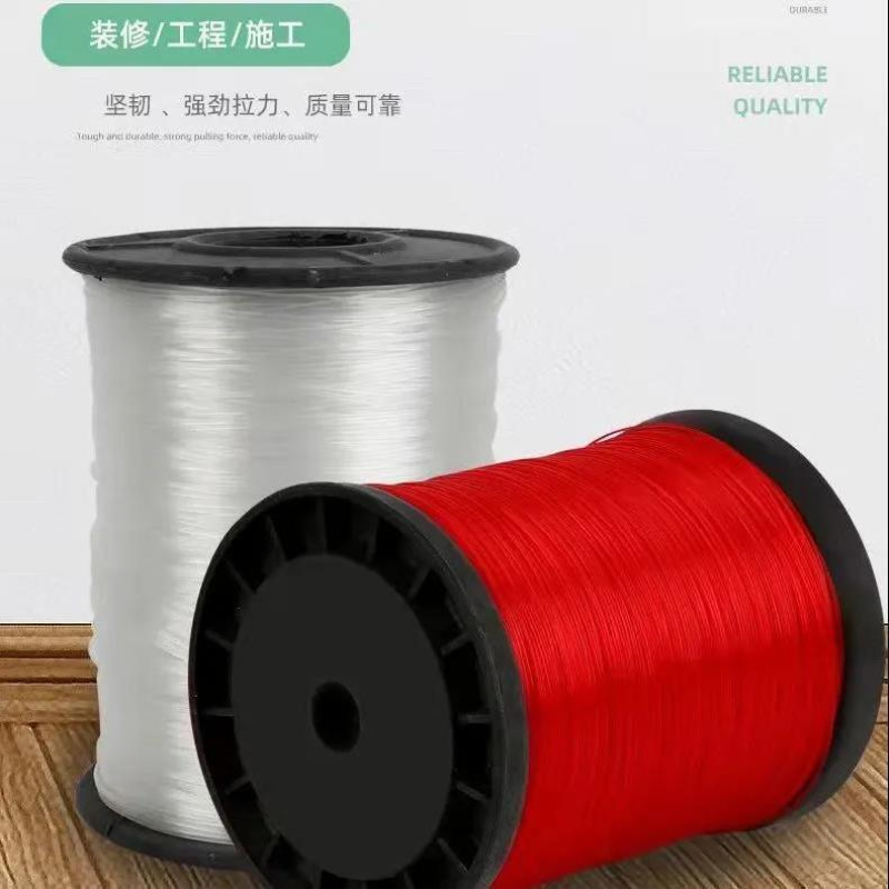 施工线鱼线透明玻璃丝泥工线工程建筑线6号8号红色白色成轴吊坠线
