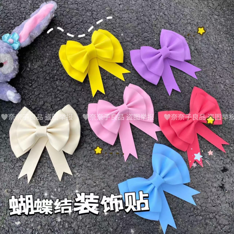 电动摩托汽车尾部挂件网红车载摆件后备箱装饰品车用贴蝴蝶结通用