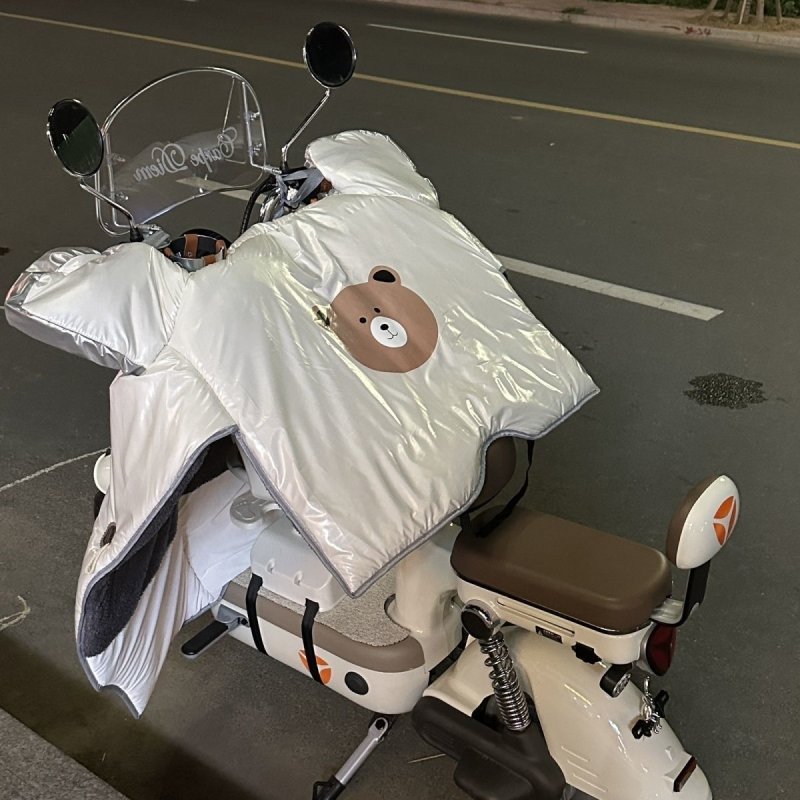 电动车挡风被冬季加绒加厚加大防水防风挡风被冬季加厚电车防风罩