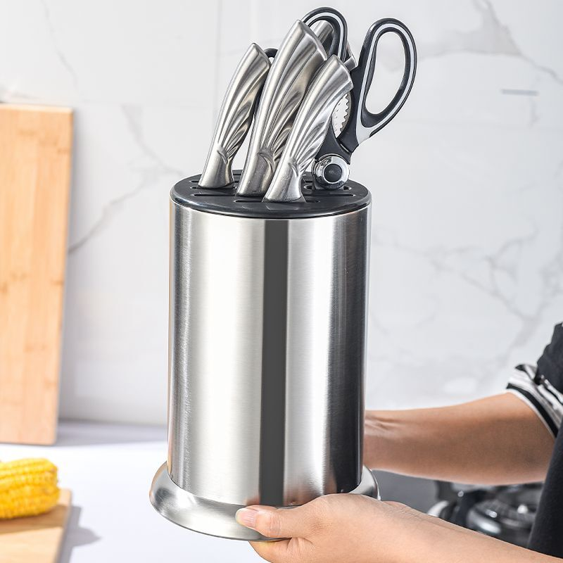 厨房用品刀具收纳置物架家用多功能插放菜刀刀架收纳盒圆筒刀架