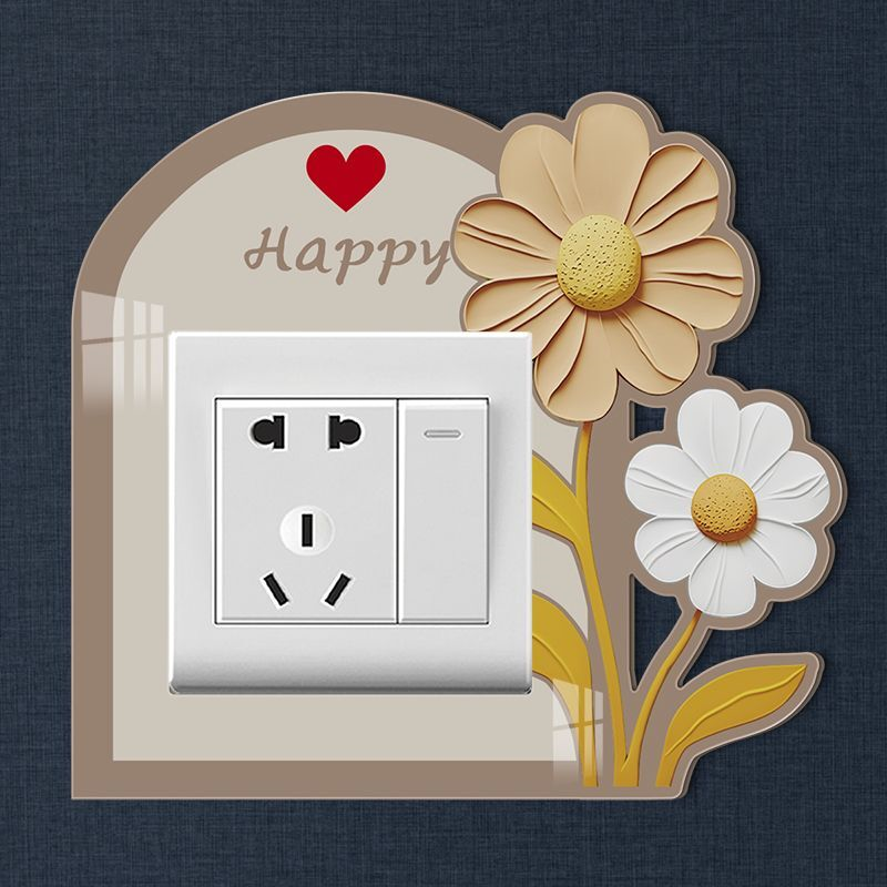 高档插座边框套外框墙上遮丑装饰框欧式亚克力灯开关保护套墙壁画