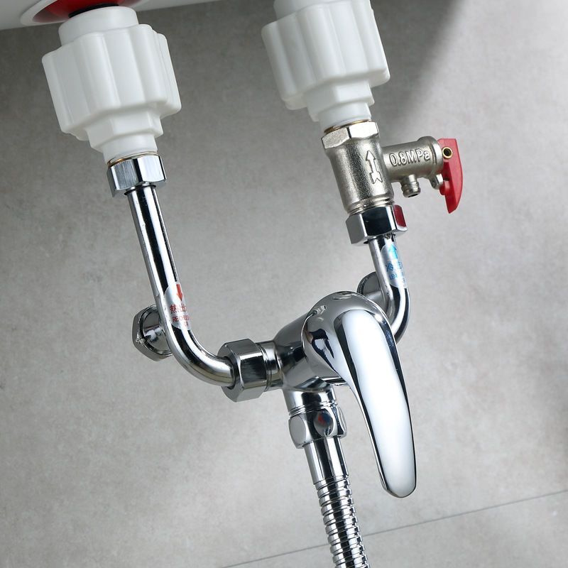 通用型304不锈钢电热水器混合阀 全铜冷热U型混水阀u型热水器配件