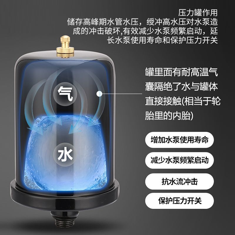 家用增压泵气罐改装自吸泵压力罐1L2L压力罐高压水泵压力开关配件