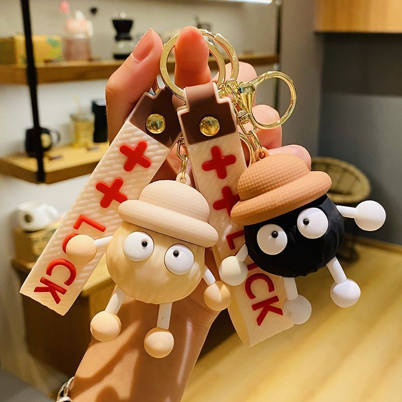 卡通动漫千与千寻小煤球钥匙扣女可爱创意公仔挂件车钥匙书包挂饰