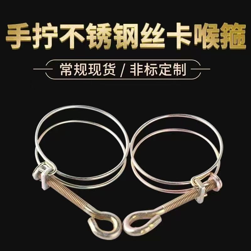 铜制双钢丝喉箍消防水带接头卡箍手柄1寸2寸2.5寸3寸4寸