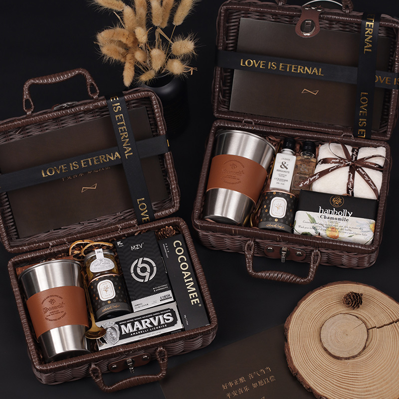 伴郎伴手礼男士结婚实用礼盒婚礼回礼小众高级感公司商务手提篮男