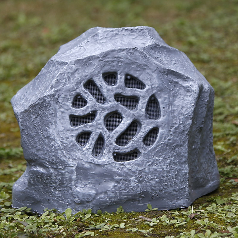 玻璃钢草坪音响音箱户外防水仿石头公园园林室外小区圆轮石多色1