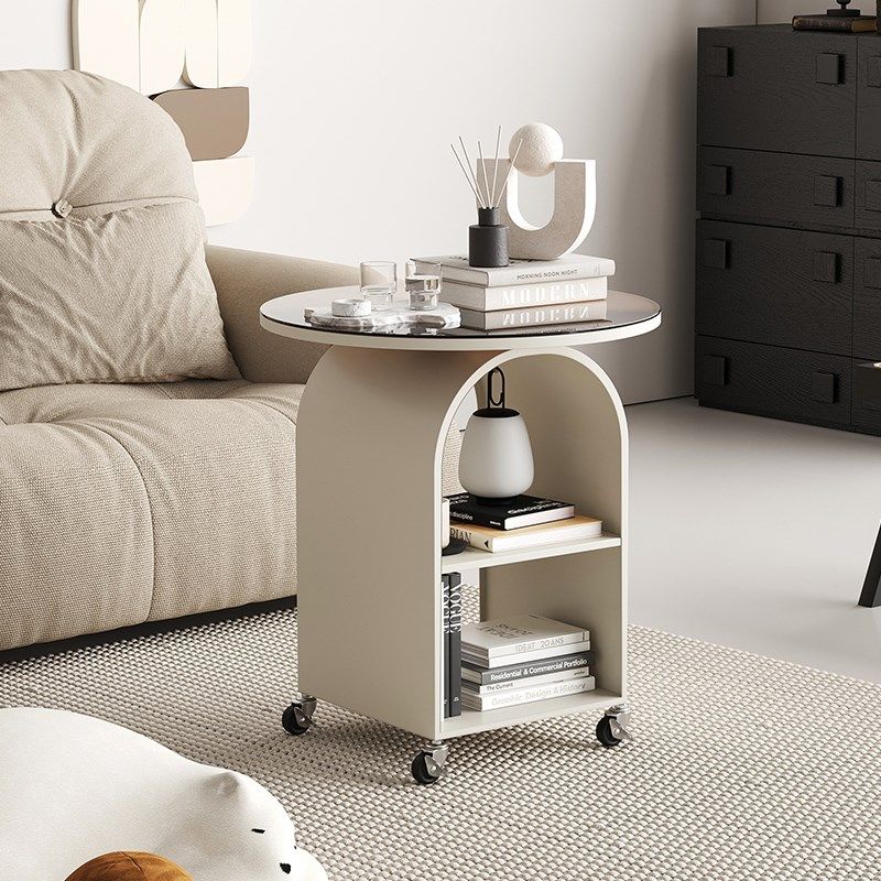可移动带轮客厅沙发边几玻璃小茶几网红简易小圆桌小户型创意边桌,住宅家具,角几/边几,淘宝优惠券,粉丝福利购,淘宝优惠卷