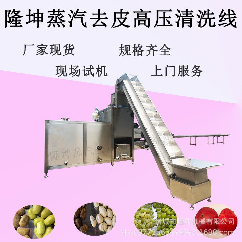 全自动土豆清洗去皮设备红薯芋头蒸汽去皮机苹果桃子物理爆皮机