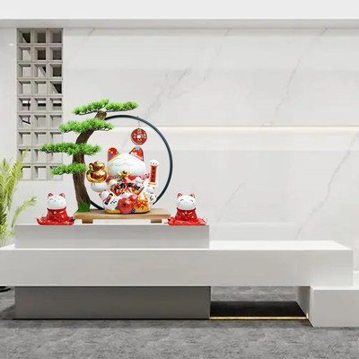 招财猫摆件开业生意兴隆大号自动摇手前台家居客厅装饰发财猫礼品