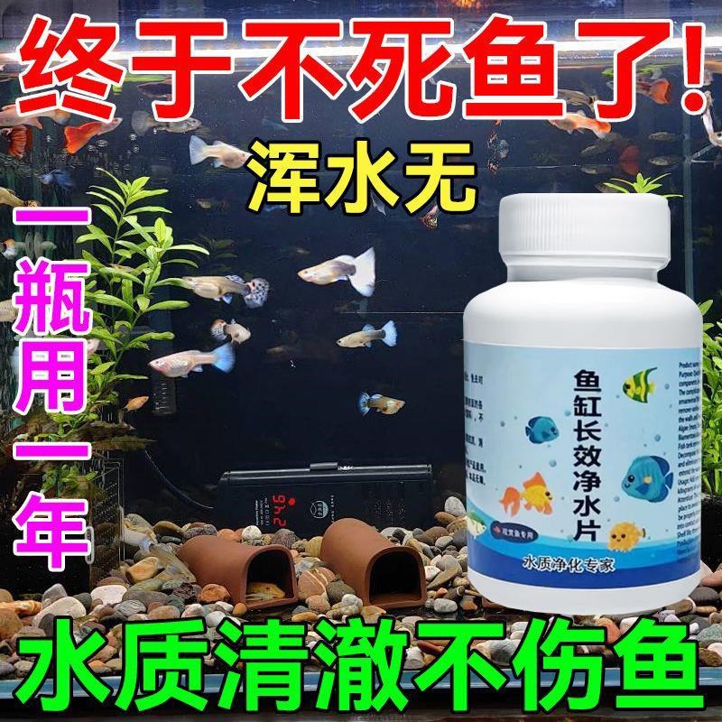 一粒清】鱼缸净水剂硝化细菌去黄水绿水浑水净化水质懒人专用神器