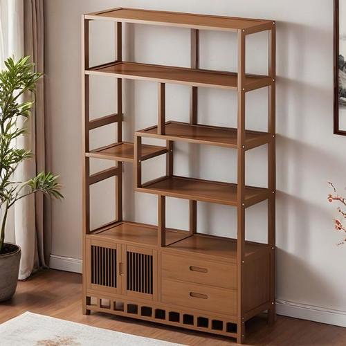 博古架新中式茶柜置物架茶室装饰品摆件展示架茶叶放置架子博物架