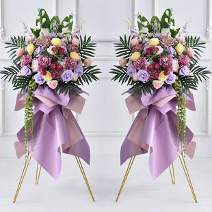 开业花篮三角架仿真花庆典乔迁商场店铺车展装饰迎宾道具落地花艺