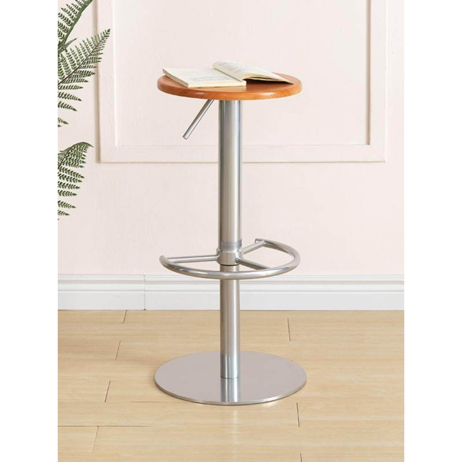 轻奢吧台椅设计师款家用高吧椅现代简约实木高脚凳金属铁艺酒吧椅