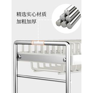 台面家用双层碗架碗盘沥水架 碗碟收纳架厨房多功能置物架2024新款