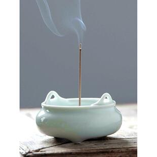 陶瓷香炉彷宣德双耳炉盘香塔香炉香道香纂香熏炉上博明双耳宣德炉