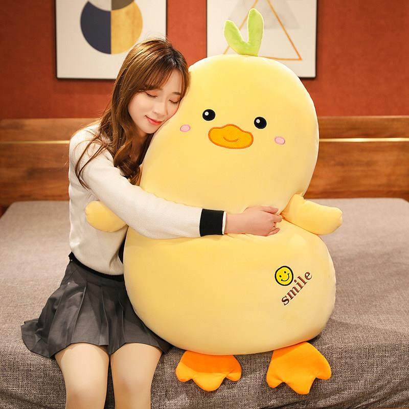 可爱大黄鸭抱枕被子二合一两用卧室靠垫枕头床上女生睡觉抱枕夹腿
