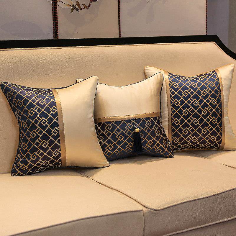 新中式抱枕套客厅沙发床头靠背不含芯腰枕大号靠枕头中国风靠垫罩