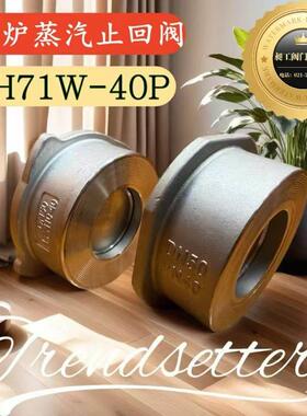 上海轩鹤 带四边对夹式止回阀 H71W-40P 不锈钢碟式止回阀 止逆阀