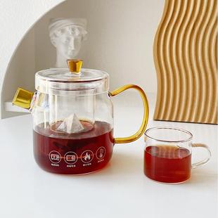 茶水分离花茶壶果茶壶 轻奢高级感泡茶壶家用带把手冷水壶杯子套装