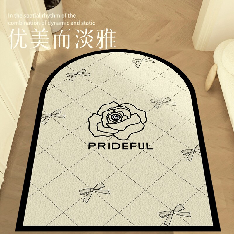 法式奶油风入门户地垫轻奢高级pvc可擦洗进门门口脚垫入户地毯